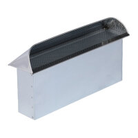 FK Au&szlig;enluft-Anschluss mit Insektenschutzgitter, Abdeckung Edelstahl, 250 x 50 mm