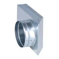 FK Übergang von 150 x 50 mm in 90° auf Ø...