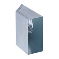 FK &Uuml;bergang von 200 x 90 mm in 90&deg; auf &Oslash; 125 mm