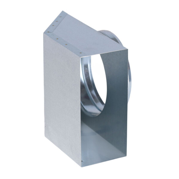 FK Übergang von 200 x 90 mm in 90° auf Ø 160 mm