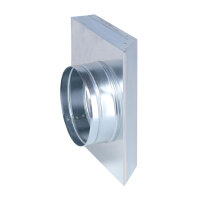 FK Übergang von 250 x 50 mm in 90° auf Ø...