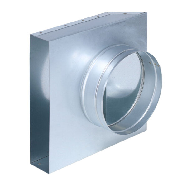 FK Übergang von 250 x 50 mm in 90° auf Ø 160 mm