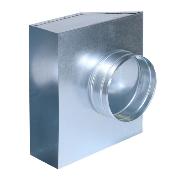 FK Übergang von 300 x 90 mm in 90° auf Ø 150 mm