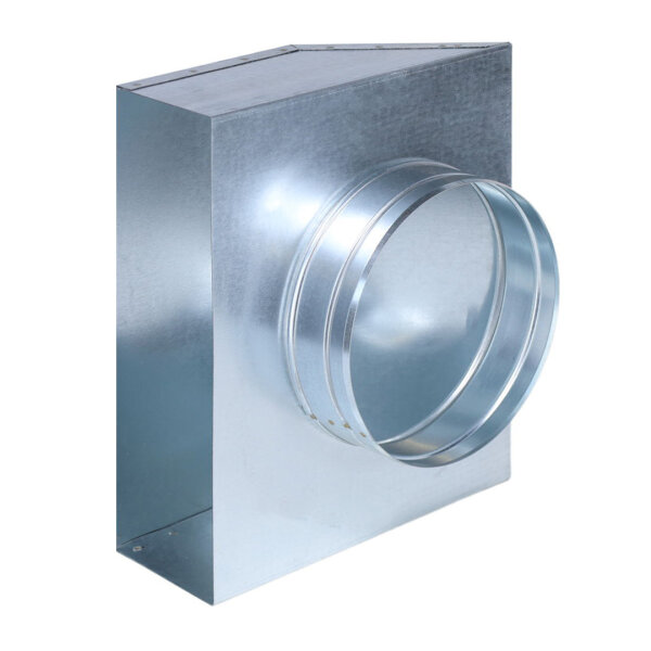 FK Übergang von 300 x 90 mm in 90° auf Ø 180 mm