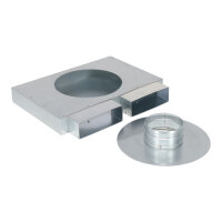 FK Sammelkasten 150 x 50 mm, zwei Eing&auml;nge und ein 90&deg; Ausgang &Oslash; 100 mm