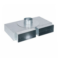FK Sammelkasten 200 x 90 mm, zwei Eing&auml;nge und ein 90&deg; Ausgang &Oslash; 100 mm