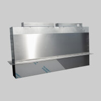 Au&szlig;enluftanschluss Rainstop Edelstahl mit FK Anschluss 2 Stutzen 250 x 50 mm, teleskopisch 200-400mm