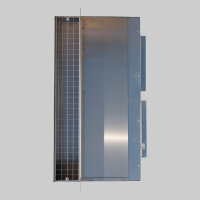 Au&szlig;enluftanschluss Rainstop Edelstahl mit FK Anschluss 2 Stutzen 300 x 90 mm, teleskopisch 200-400mm