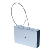 FK Absperrklappe mit Silikondichtung, Biegewelle/Bowdenzug und Edelstahlknopf, 150 x 50 mm