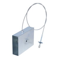 FK Absperrklappe mit Silikondichtung, Biegewelle/Bowdenzug und Edelstahlknopf, 150 x 50 mm