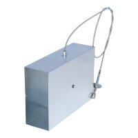 FK Absperrklappe mit Silikondichtung, Biegewelle/Bowdenzug und Edelstahlknopf, 200 x 90 mm