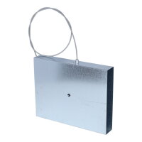 FK Absperrklappe mit Silikondichtung, Biegewelle/Bowdenzug und Edelstahlknopf, 250 x 50 mm