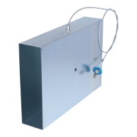 FK Absperrklappe mit Silikondichtung, Biegewelle/Bowdenzug und Edelstahlknopf, 300 x 90 mm