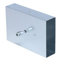 FK Absperrklappe mit Silikondichtung, Innenvierkantanschluss 8 x 8 mm, 150 x 50 mm