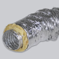 Alu-Flex isoliert 10 m (gestaucht auf 1 m) Ø 100 mm