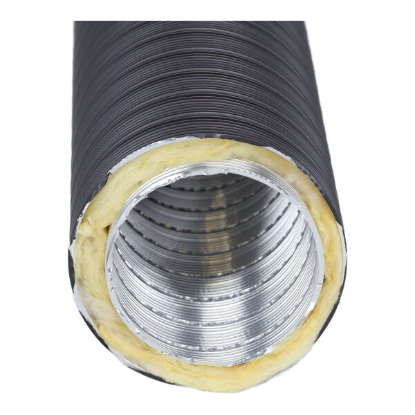 Therm-Flex isoliert Ø 100 mm x 0,75 m, schwarz