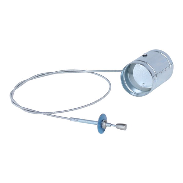 Absperrklappe mit Bowdenzug Silikon-Dichtlippe, Edelstahlknopf, Ø 100 mm