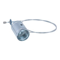 Absperrklappe mit Bowdenzug Silikon-Dichtlippe, Edelstahlknopf, &Oslash; 100 mm