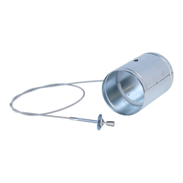 Absperrklappe mit Bowdenzug Silikon-Dichtlippe, Edelstahlknopf, Ø 150 mm