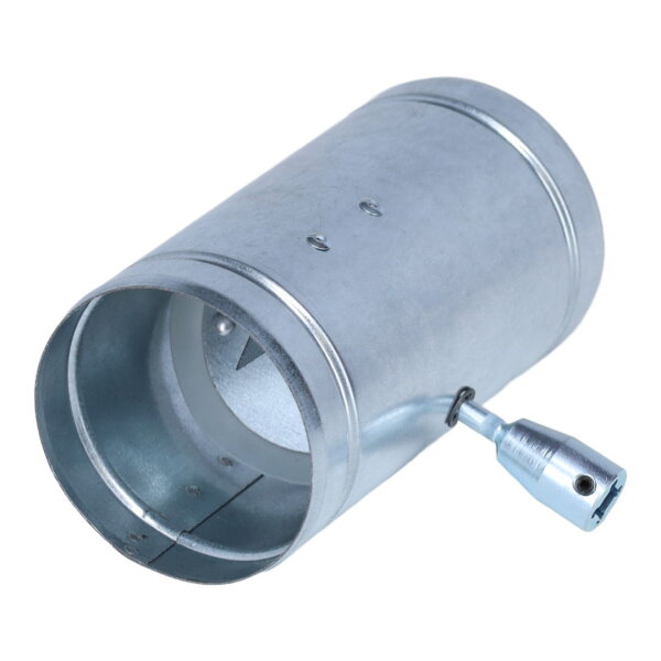 Absperrklappe mit Innenvierkantanschluss 8 x 8 mm, Silikon-Dichtlippe, Ø 80 mm