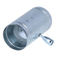 Absperrklappe mit Innenvierkantanschluss 8 x 8 mm,...