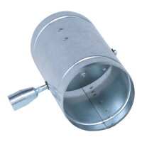 Absperrklappe mit Innenvierkantanschluss 8 x 8 mm, Silikon-Dichtlippe, &Oslash; 80 mm