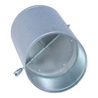 Absperrklappe mit Innenvierkantanschluss 8 x 8 mm, Silikon-Dichtlippe, &Oslash; 200 mm