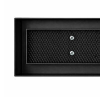 Open Air 8 Ventilationsleiste mit Putztr&auml;gerplatte, 600 x 80 mm, SCHWARZ