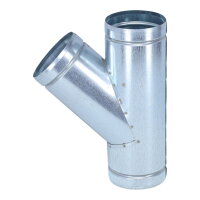 Luftverteiler T-Form 45° Ø 100 mm