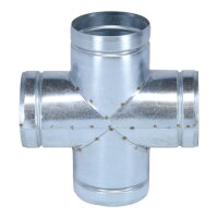 Luftverteiler Doppel-T-Form 90&deg; &Oslash; 100 mm