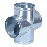 Luftverteiler Doppel-T-Form 90&deg; &Oslash; 125 mm