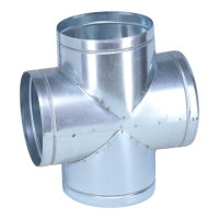 Ø 150 mm Luftverteiler Doppel-T-Form 90°