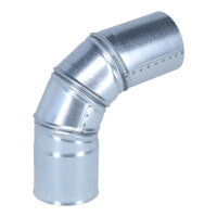 verstellbarer Bogen 0-90&deg; kompatibel mit Rohr &Oslash; 100 mm