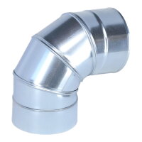 verstellbarer Bogen 0-90&deg; kompatibel mit Rohr &Oslash; 125 mm