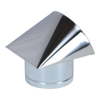 Au&szlig;enluft-Anschlussstutzen mit integriertem Insektenschutzgitter und Edelstahlabdeckung &Oslash; 150 mm