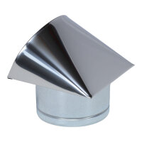 Au&szlig;enluft-Anschlussstutzen mit integriertem Insektenschutzgitter und Edelstahlabdeckung &Oslash; 160 mm