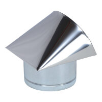 Au&szlig;enluft-Anschlussstutzen mit integriertem Insektenschutzgitter und Edelstahlabdeckung &Oslash; 160 mm