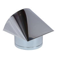 Au&szlig;enluft-Anschlussstutzen mit integriertem Insektenschutzgitter und Edelstahlabdeckung &Oslash; 180 mm