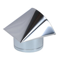 Au&szlig;enluft-Anschlussstutzen mit integriertem Insektenschutzgitter und Edelstahlabdeckung &Oslash; 180 mm