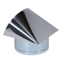 Au&szlig;enluft-Anschlussstutzen mit integriertem Insektenschutzgitter und Edelstahlabdeckung &Oslash; 200 mm