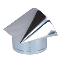 Au&szlig;enluft-Anschlussstutzen mit integriertem Insektenschutzgitter und Edelstahlabdeckung &Oslash; 200 mm