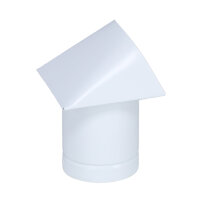 Au&szlig;enluft-Anschlussstutzen mit integriertem Insektenschutzgitter und Abdeckung aus galvanisiertem Stahl &Oslash; 80 mm, wei&szlig;