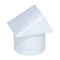 Au&szlig;enluft-Anschlussstutzen mit integriertem Insektenschutzgitter und Abdeckung aus galvanisiertem Stahl &Oslash; 125 mm, wei&szlig;