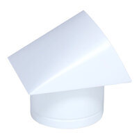 Au&szlig;enluft-Anschlussstutzen mit integriertem Insektenschutzgitter und Abdeckung aus galvanisiertem Stahl &Oslash; 150 mm, wei&szlig;