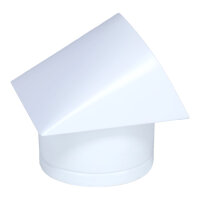 Au&szlig;enluft-Anschlussstutzen mit integriertem Insektenschutzgitter und Abdeckung aus galvanisiertem Stahl &Oslash; 160 mm, wei&szlig;