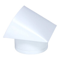 Au&szlig;enluft-Anschlussstutzen mit integriertem Insektenschutzgitter und Abdeckung aus galvanisiertem Stahl &Oslash; 180 mm, wei&szlig;