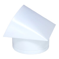 Au&szlig;enluft-Anschlussstutzen mit integriertem Insektenschutzgitter und Abdeckung aus galvanisiertem Stahl &Oslash; 200 mm, wei&szlig;