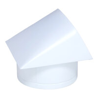 Au&szlig;enluft-Anschlussstutzen mit integriertem Insektenschutzgitter und Abdeckung aus galvanisiertem Stahl &Oslash; 200 mm, wei&szlig;