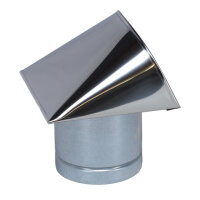 Au&szlig;enluft-Anschlussstutzen mit herausnehmbarem Insektenschutzgitter und Edelstahlabdeckung &Oslash; 100 mm