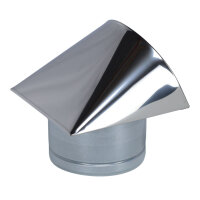 Au&szlig;enluft-Anschlussstutzen mit herausnehmbarem Insektenschutzgitter und Edelstahlabdeckung &Oslash; 150 mm